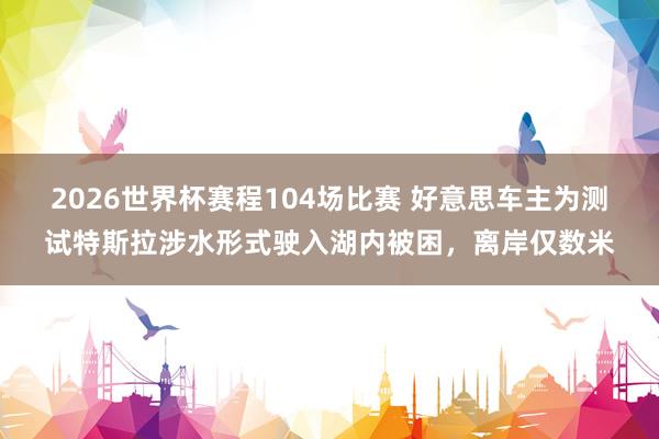 2026世界杯赛程104场比赛 好意思车主为测试特斯拉涉水形式驶入湖内被困,离岸仅数米