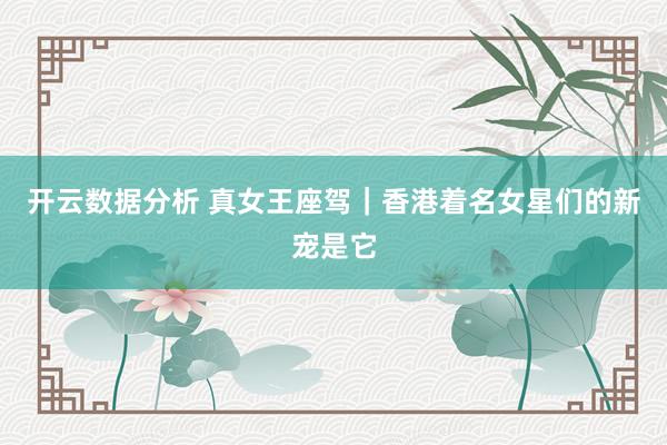 开云数据分析 真女王座驾|香港着名女星们的新宠是它