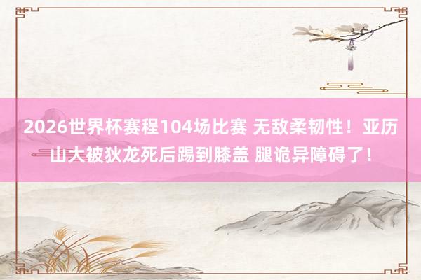 2026世界杯赛程104场比赛 无敌柔韧性！亚历山大被狄龙死后踢到膝盖 腿诡异障碍了！